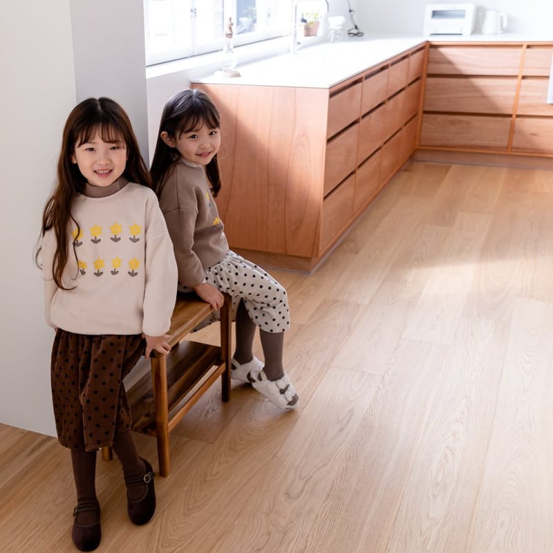 LINDO - Korean Children Fashion - #Kfashion4kids - Flower Fleece Tee - 5