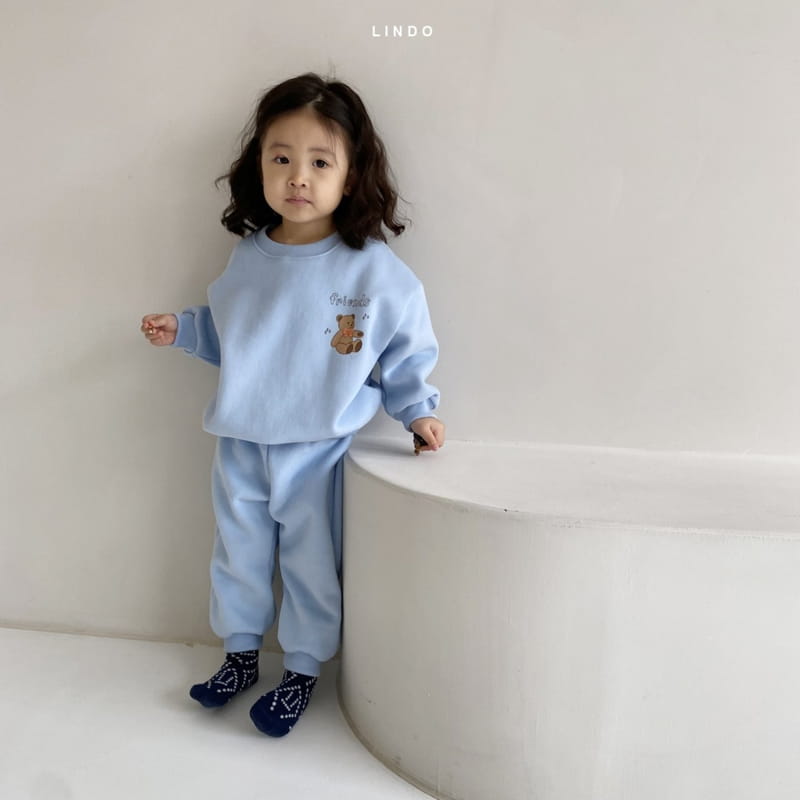 LINDO - Korean Children Fashion - #Kfashion4kids - Frien Bear Top Bottom Set