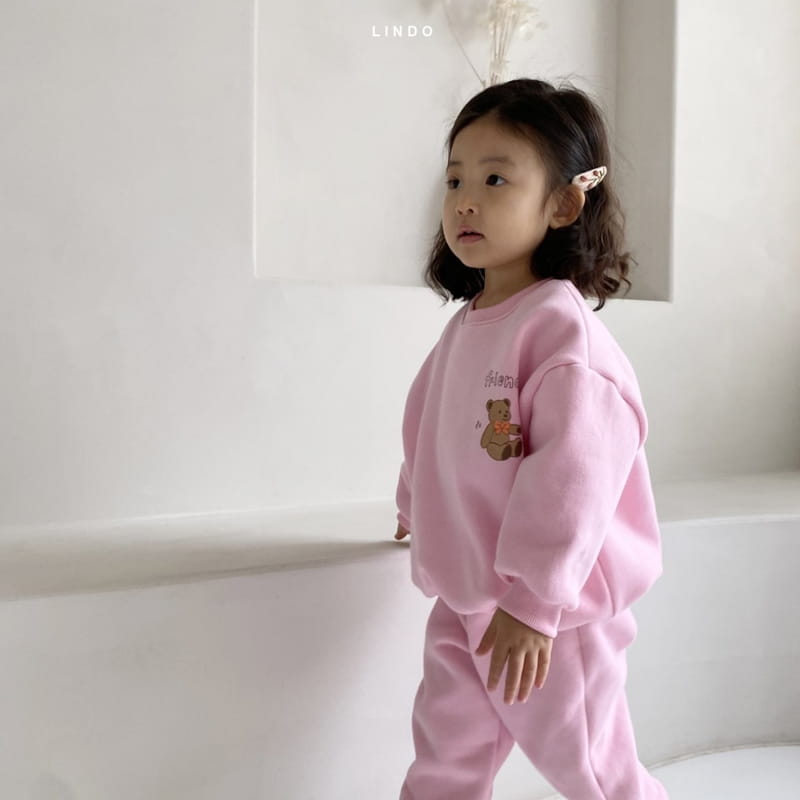 LINDO - Korean Children Fashion - #Kfashion4kids - Frien Bear Top Bottom Set - 10