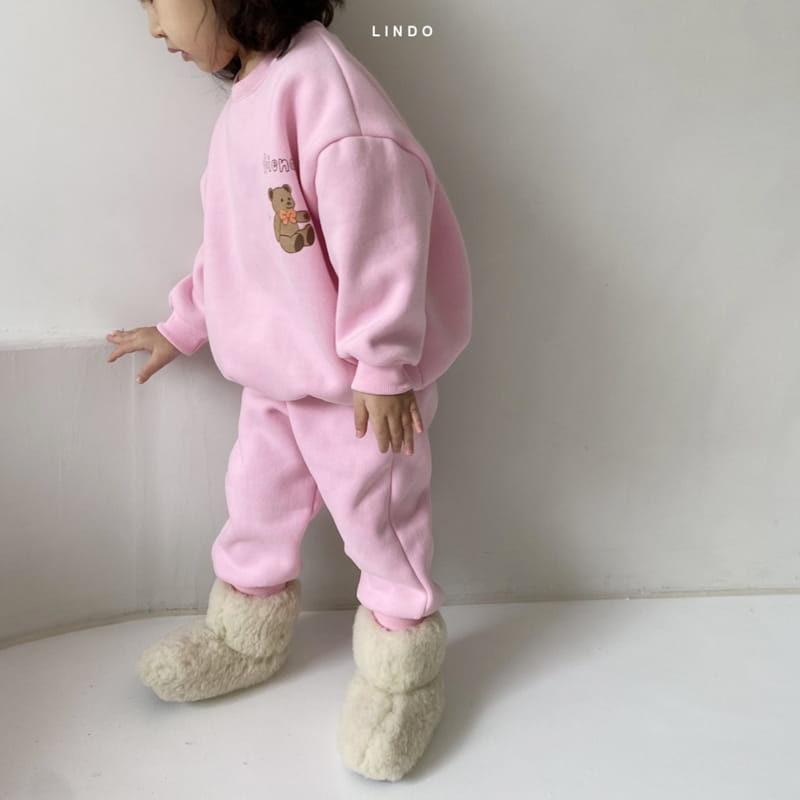 LINDO - Korean Children Fashion - #Kfashion4kids - Frien Bear Top Bottom Set - 11