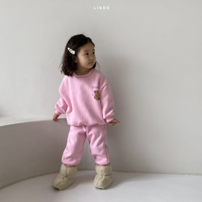 LINDO - Korean Children Fashion - #Kfashion4kids - Frien Bear Top Bottom Set - 2