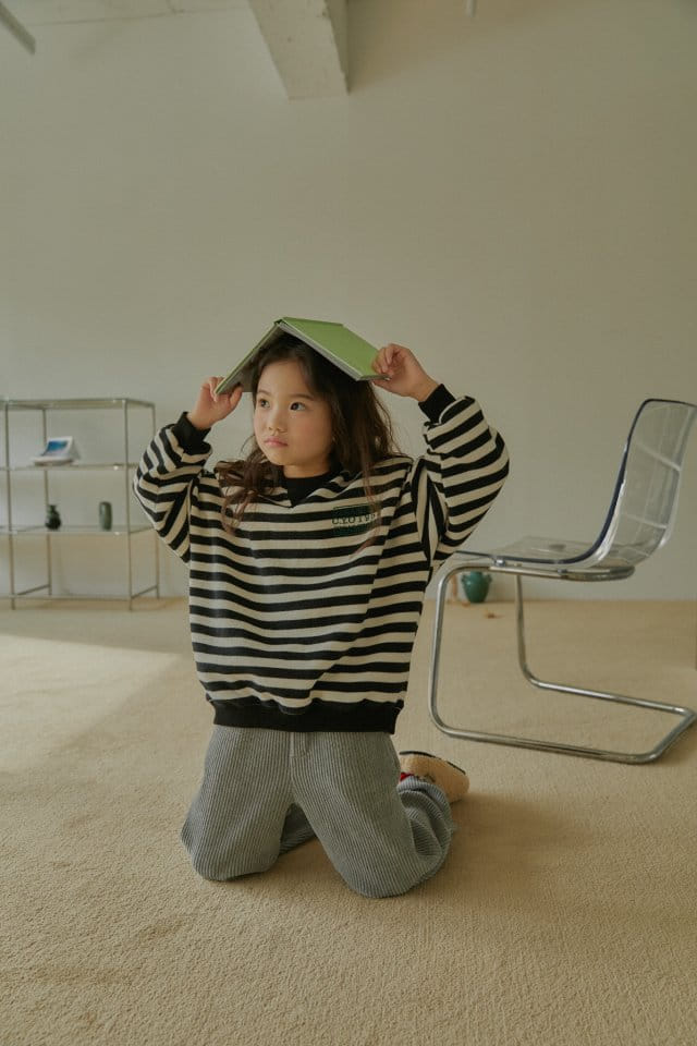 LITTLE B - Korean Children Fashion - #Kfashion4kids - Stripes Sweatshirt - 6