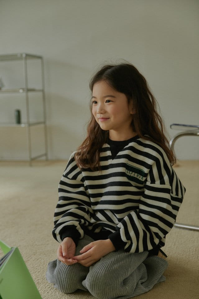 LITTLE B - Korean Children Fashion - #Kfashion4kids - Stripes Sweatshirt - 7