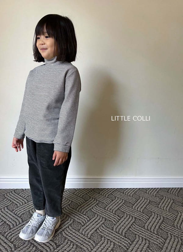 LITTLE COLLI - Korean Children Fashion - #Kfashion4kids - Stripes Turtleneck Tee - 10