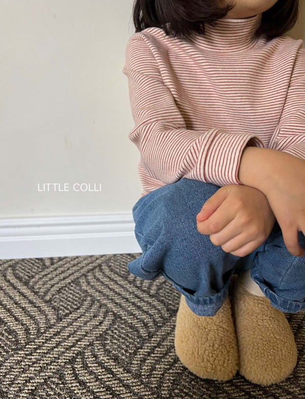 LITTLE COLLI - Korean Children Fashion - #Kfashion4kids - Stripes Turtleneck Tee - 7