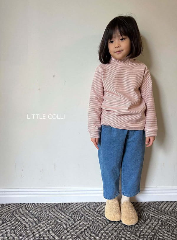 LITTLE COLLI - Korean Children Fashion - #Kfashion4kids - Stripes Turtleneck Tee - 8