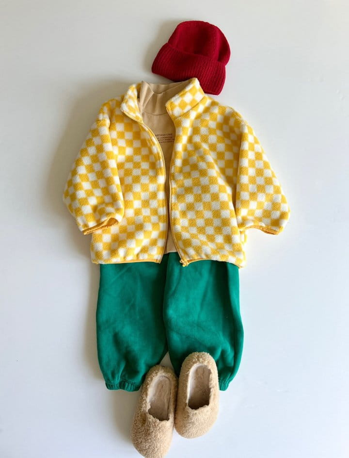 LITTLE COLLI - Korean Children Fashion - #Kfashion4kids - Check Fleece  - 5