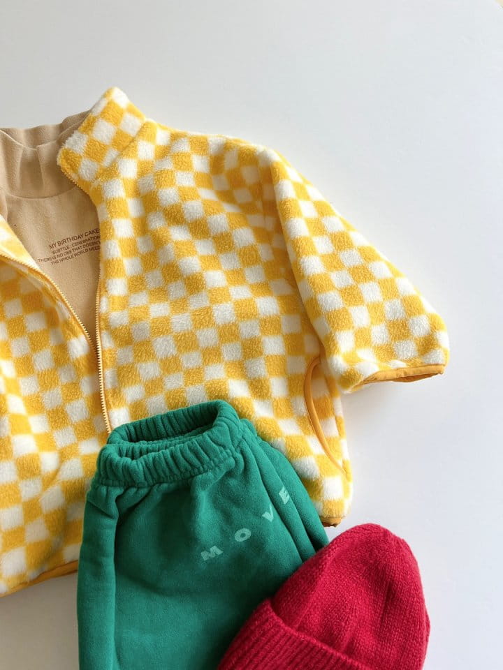 LITTLE COLLI - Korean Children Fashion - #Kfashion4kids - Check Fleece  - 6