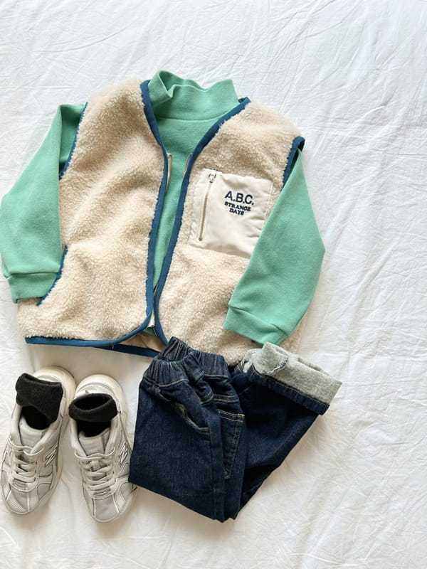 LITTLE COLLI - Korean Children Fashion - #Kfashion4kids - Span Roll-up Jeans - 11