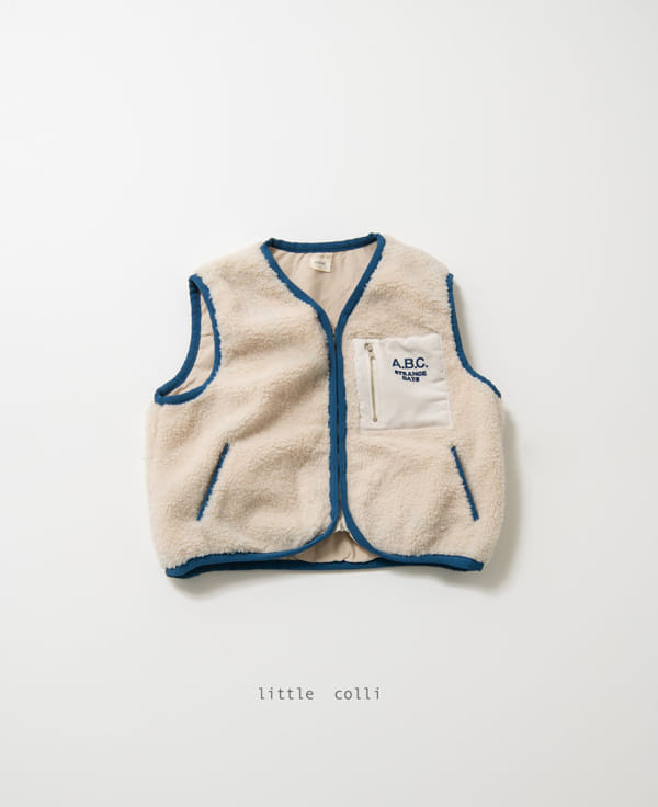 LITTLE COLLI - Korean Children Fashion - #Kfashion4kids - ABC Fleece Vest