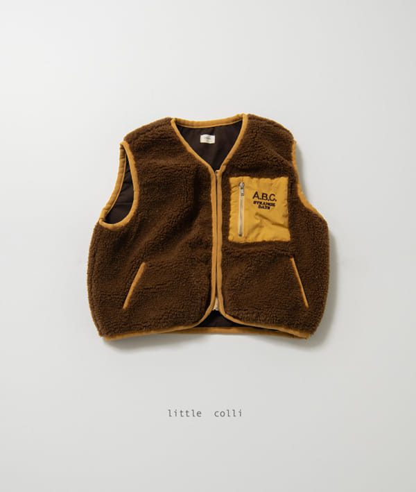 LITTLE COLLI - Korean Children Fashion - #Kfashion4kids - ABC Fleece Vest - 2