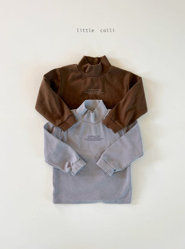LITTLE COLLI - Korean Children Fashion - #Kfashion4kids - Warmer Half Turtleneck Tee
