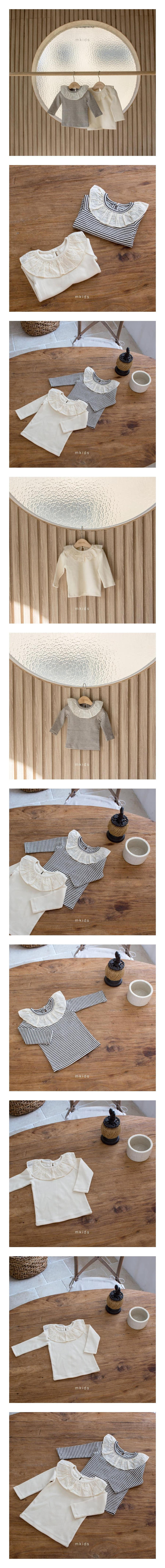 M KIDS - Korean Children Fashion - #Kfashion4kids - Frill Round Tee