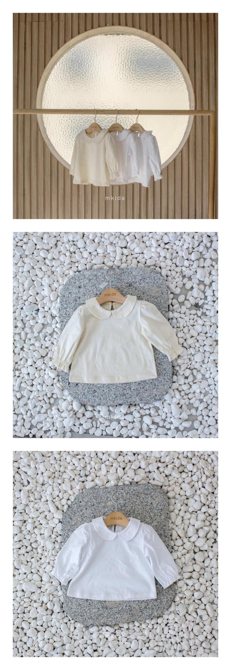 M KIDS - Korean Children Fashion - #Kfashion4kids - Round Cotton Blouse