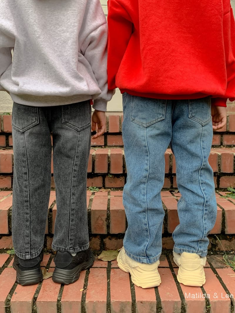 MATILDA & LEE - Korean Children Fashion - #Kfashion4kids - Slit Striaght Jeans - 3