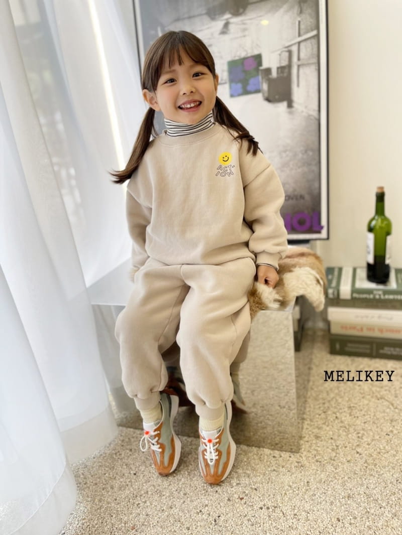 MELIKEY - Korean Children Fashion - #Kfashion4kids - Action Smile Top Bottom Set - 4