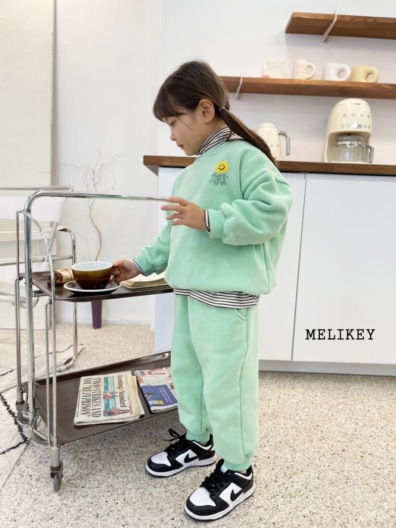 MELIKEY - Korean Children Fashion - #Kfashion4kids - Action Smile Top Bottom Set - 6