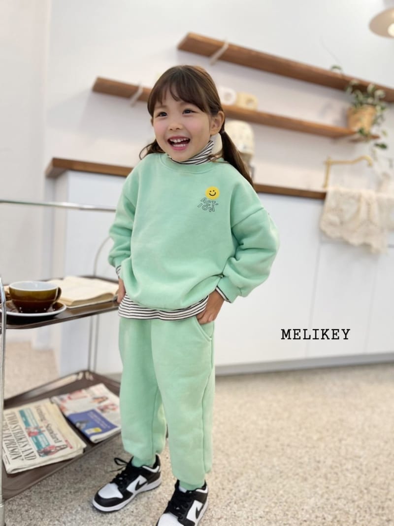 MELIKEY - Korean Children Fashion - #Kfashion4kids - Action Smile Top Bottom Set - 7