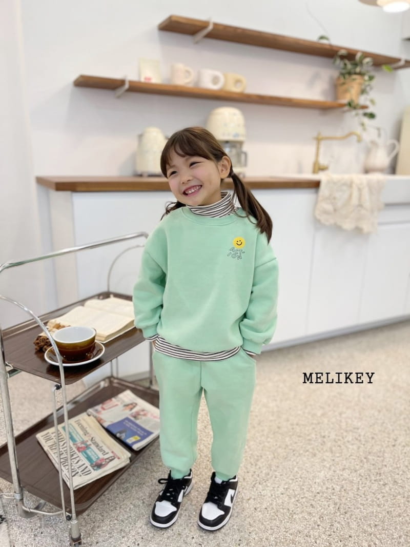 MELIKEY - Korean Children Fashion - #Kfashion4kids - Action Smile Top Bottom Set - 8