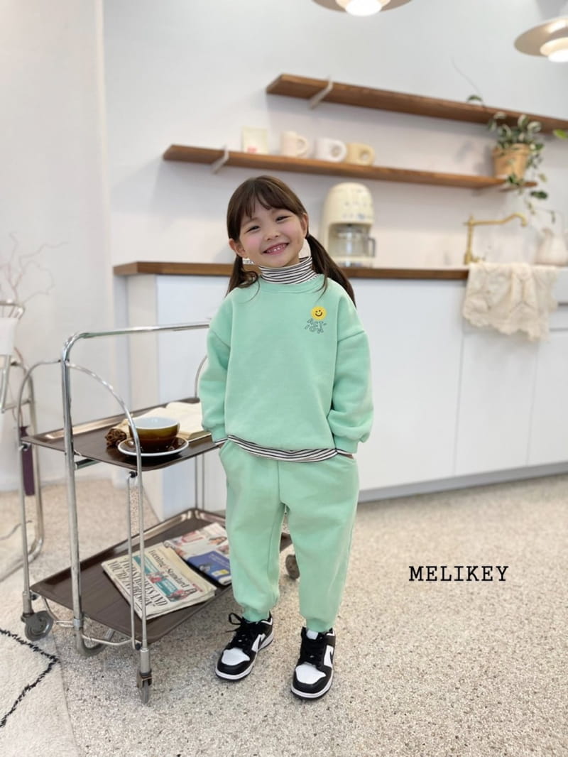 MELIKEY - Korean Children Fashion - #Kfashion4kids - Action Smile Top Bottom Set - 9