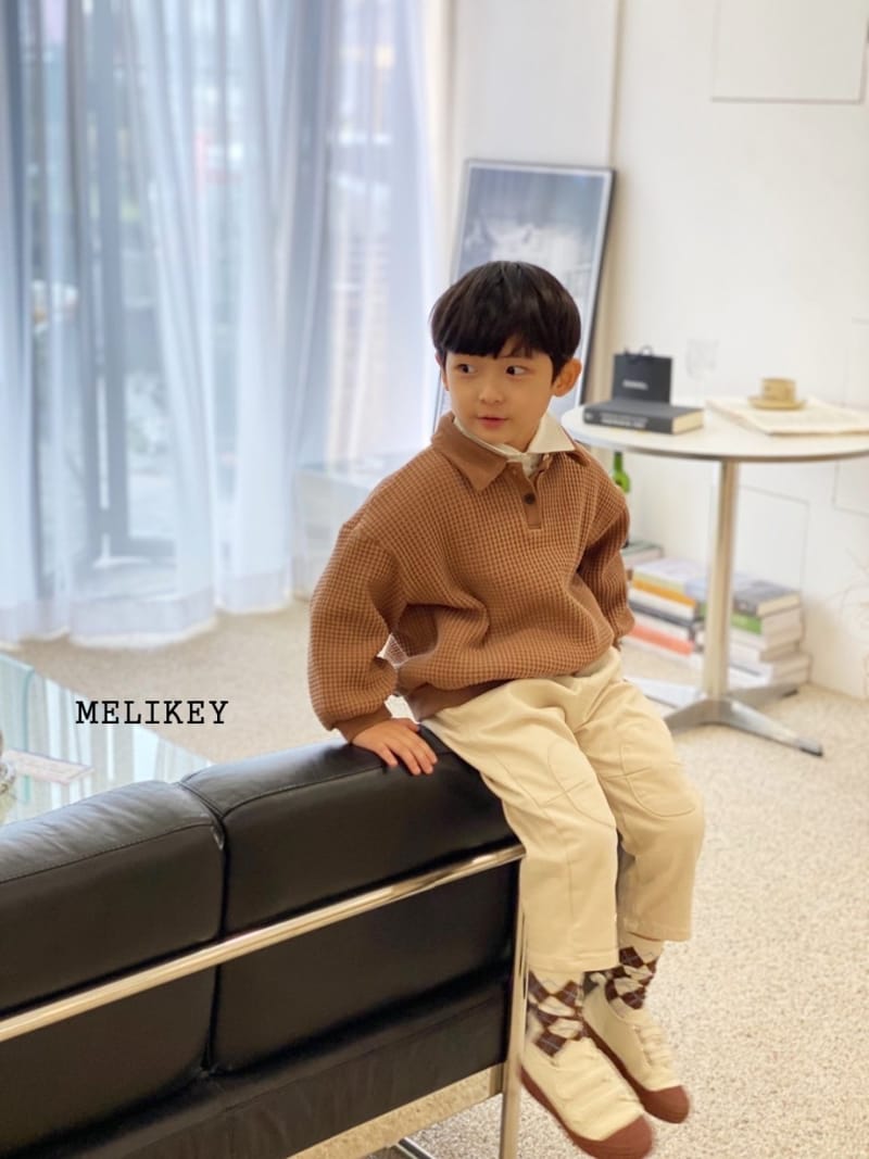 MELIKEY - Korean Children Fashion - #Kfashion4kids - Big Waffle Collar Sweatshirt - 2