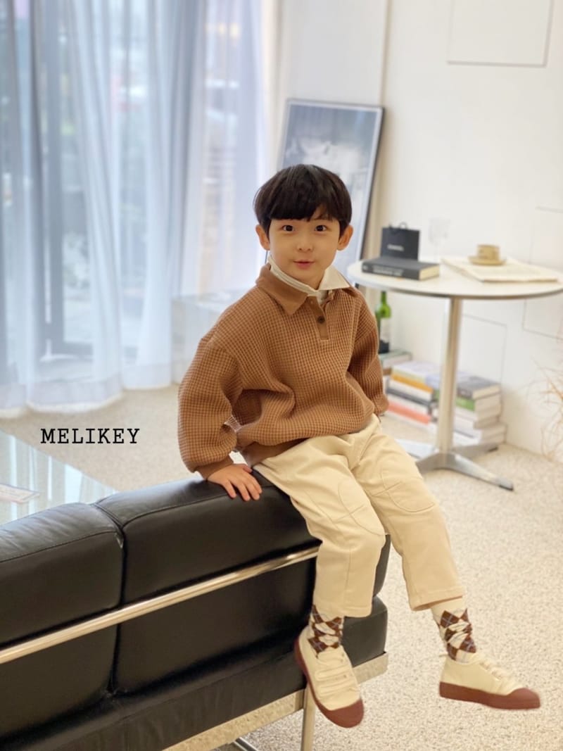 MELIKEY - Korean Children Fashion - #Kfashion4kids - Big Waffle Collar Sweatshirt - 3