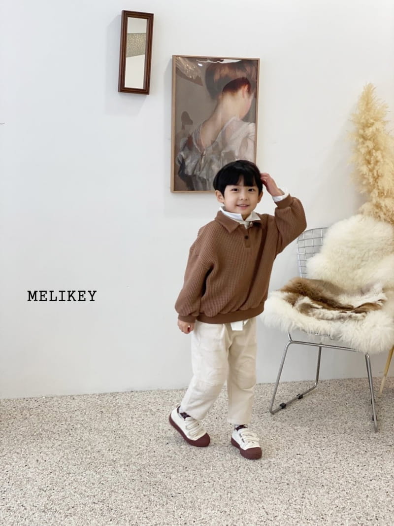 MELIKEY - Korean Children Fashion - #Kfashion4kids - Big Waffle Collar Sweatshirt - 4