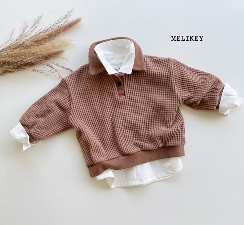 MELIKEY - Korean Children Fashion - #Kfashion4kids - Big Waffle Collar Sweatshirt - 8