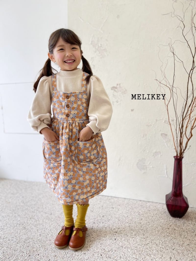 MELIKEY - Korean Children Fashion - #Kfashion4kids - Flower Bonding Dungarees One-piece - 5