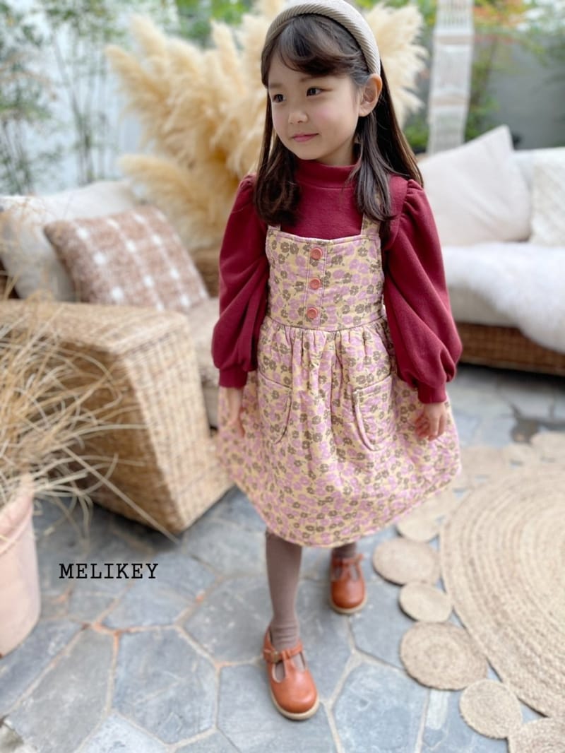 MELIKEY - Korean Children Fashion - #Kfashion4kids - Flower Bonding Dungarees One-piece - 7