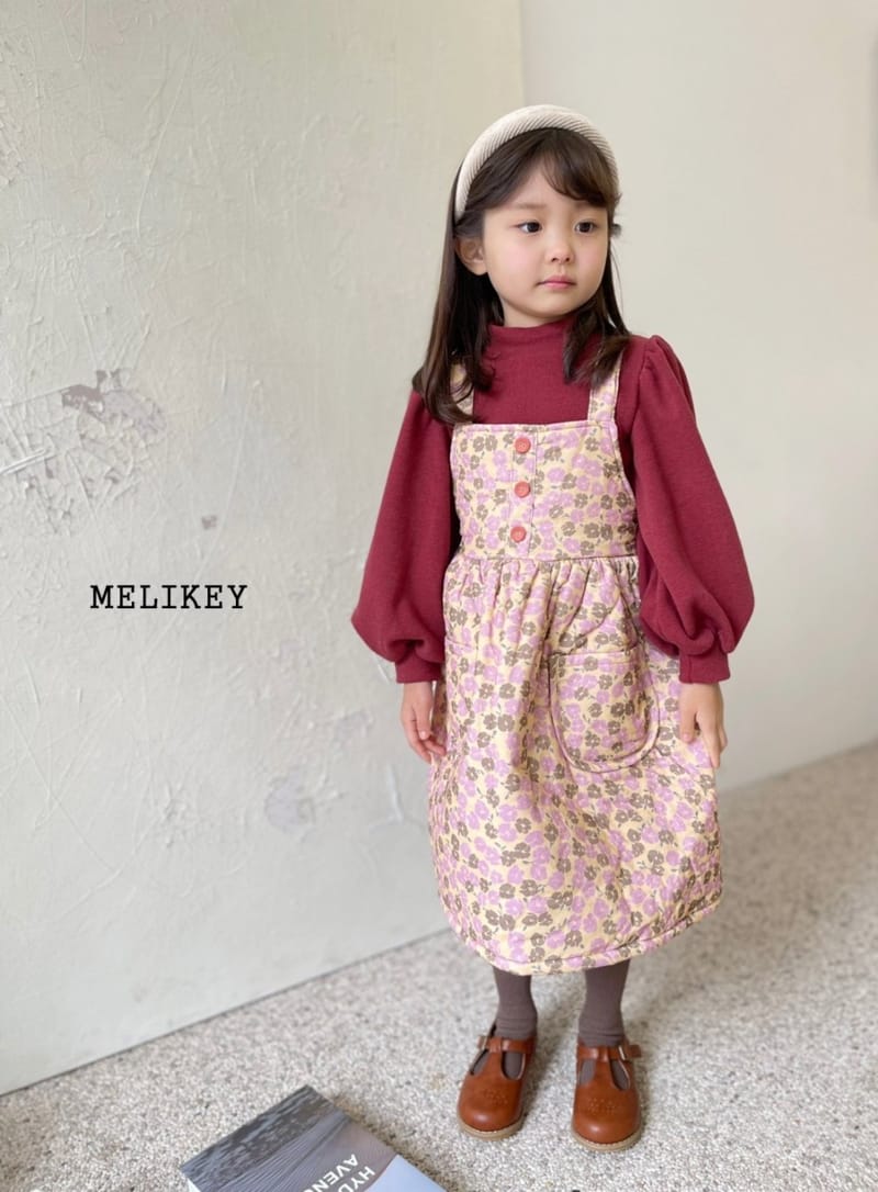 MELIKEY - Korean Children Fashion - #Kfashion4kids - Flower Bonding Dungarees One-piece - 8