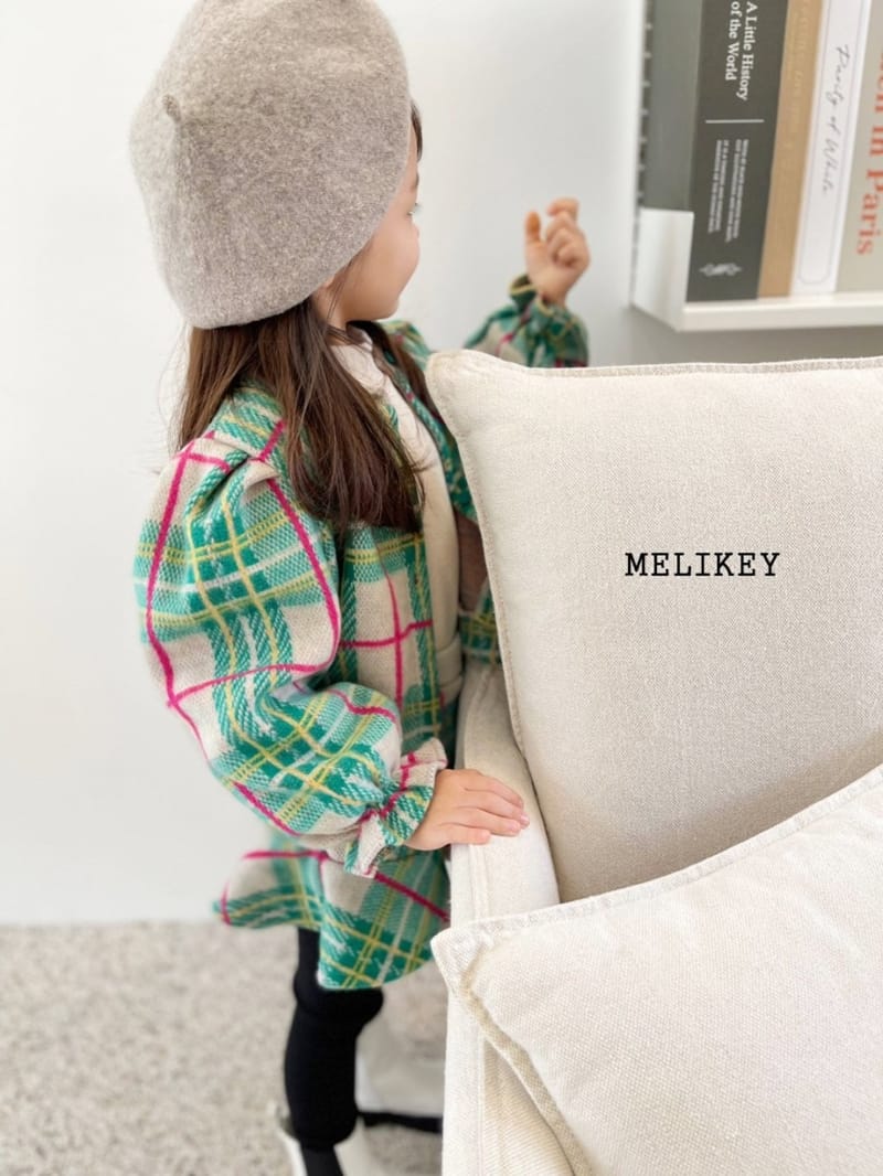MELIKEY - Korean Children Fashion - #Kfashion4kids - Check Cardigan Bottom Set - 8
