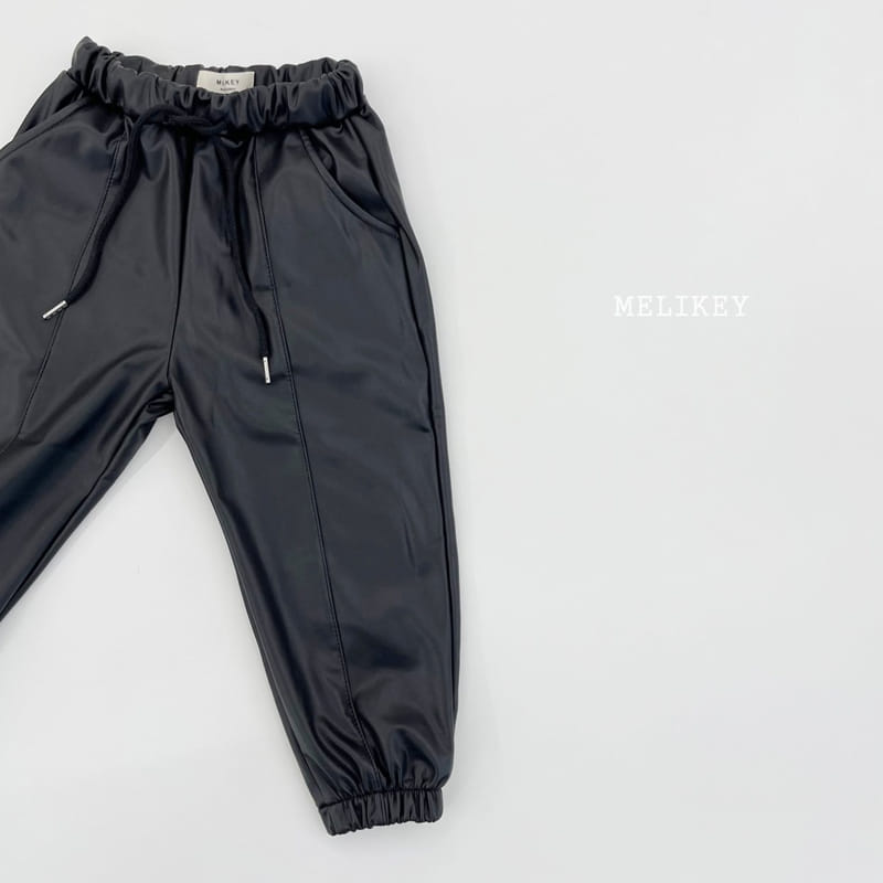 MELIKEY - Korean Children Fashion - #Kfashion4kids - Chic Leather Jogger Pants - 2