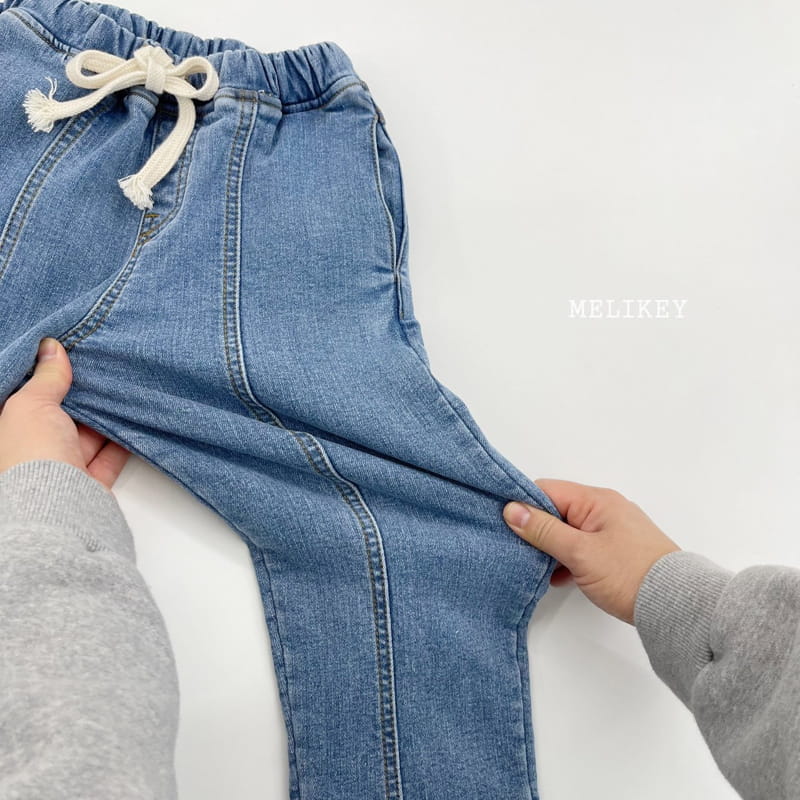 MELIKEY - Korean Children Fashion - #Kfashion4kids - Slit Bonding Jeans - 4