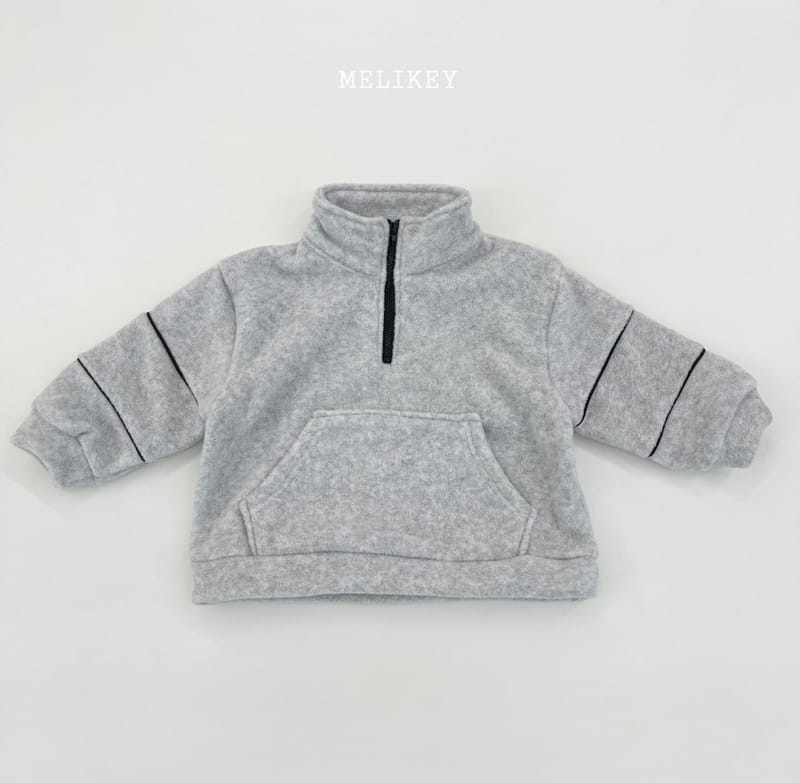 MELIKEY - Korean Children Fashion - #Kfashion4kids - Fleece Stripes Top Bottom Set
