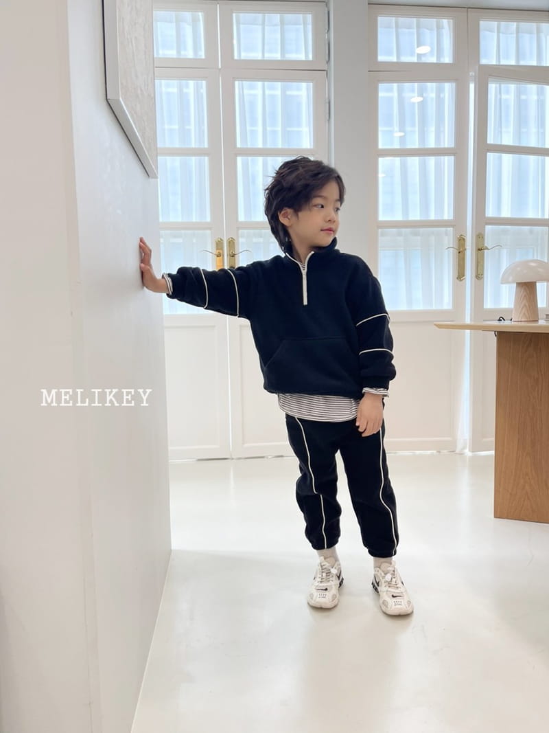 MELIKEY - Korean Children Fashion - #Kfashion4kids - Fleece Stripes Top Bottom Set - 12