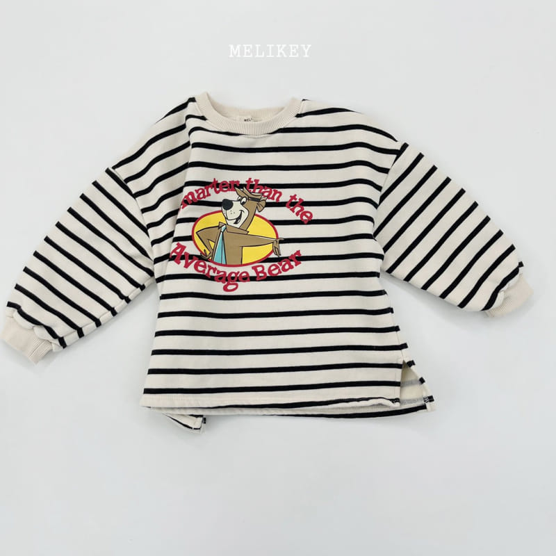 MELIKEY - Korean Children Fashion - #Kfashion4kids - Bear Stripes Sweatshirt