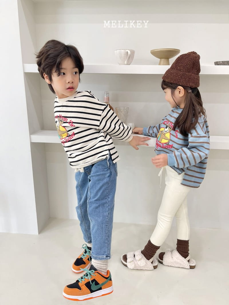 MELIKEY - Korean Children Fashion - #Kfashion4kids - Bear Stripes Sweatshirt - 6