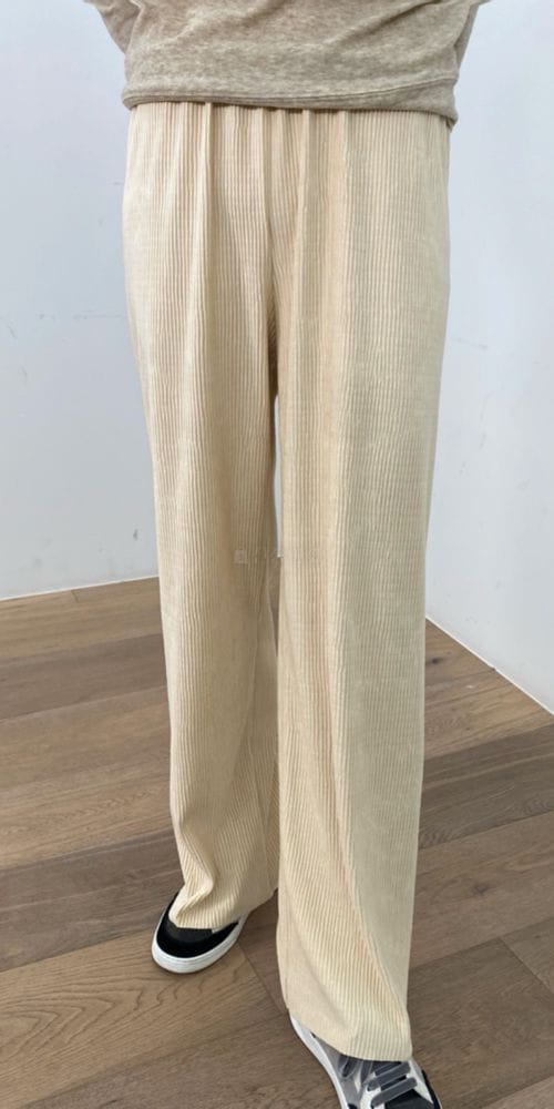 MERRY J - Korean Children Fashion - #Kfashion4kids - Veloure Pleats Pants