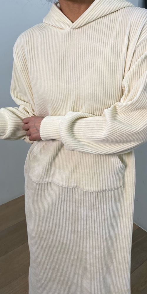 MERRY J - Korean Children Fashion - #Kfashion4kids - Modal Veloure Hoody One-piece - 4