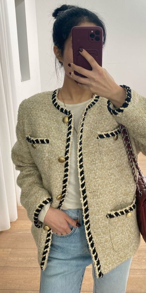 MERRY J - Korean Children Fashion - #Kfashion4kids - Round Bonding Twid Jacket - 4