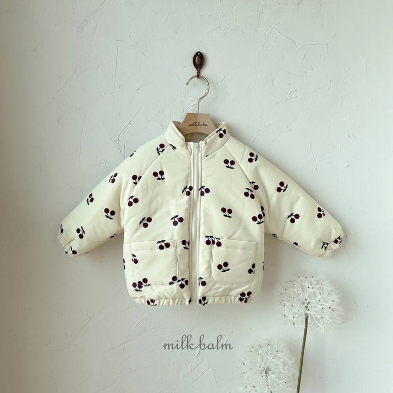 MILK BALM - Korean Children Fashion - #Kfashion4kids - Cherry Padding Jumper