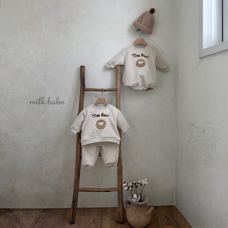 MILK BALM - Korean Children Fashion - #Kfashion4kids - Lamp Embroidery Bodysuit 