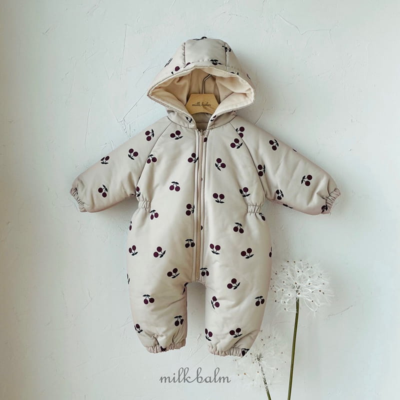 MILK BALM - Korean Children Fashion - #Kfashion4kids - Cherry Padding Bodysuit