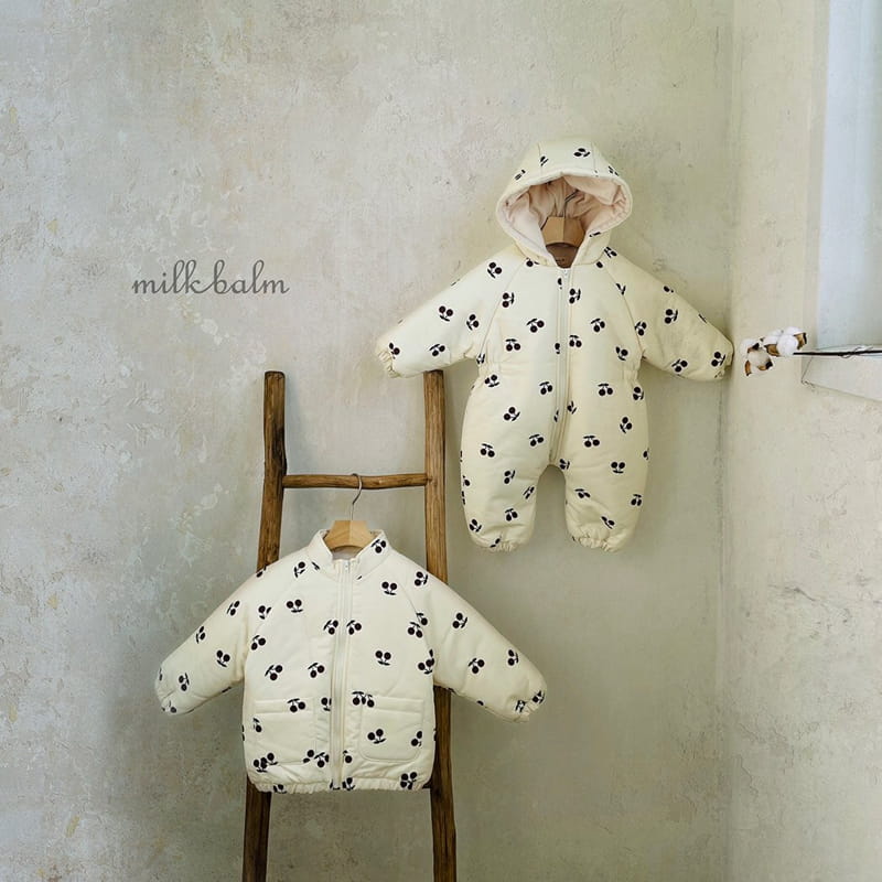 MILK BALM - Korean Children Fashion - #Kfashion4kids - Cherry Padding Bodysuit - 2