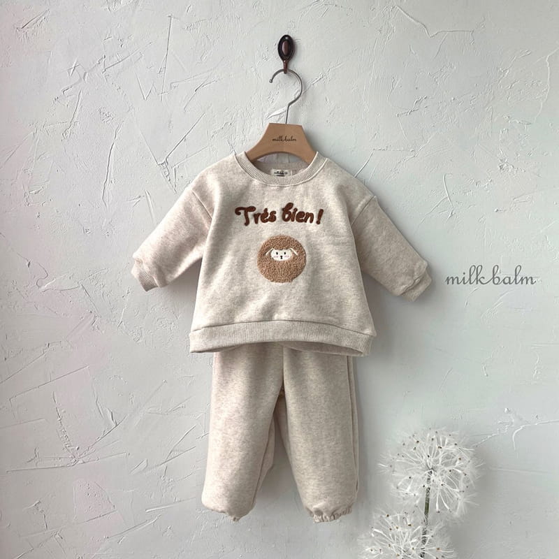 MILK BALM - Korean Children Fashion - #Kfashion4kids - Lamp Embroidery Top Bottom Set
