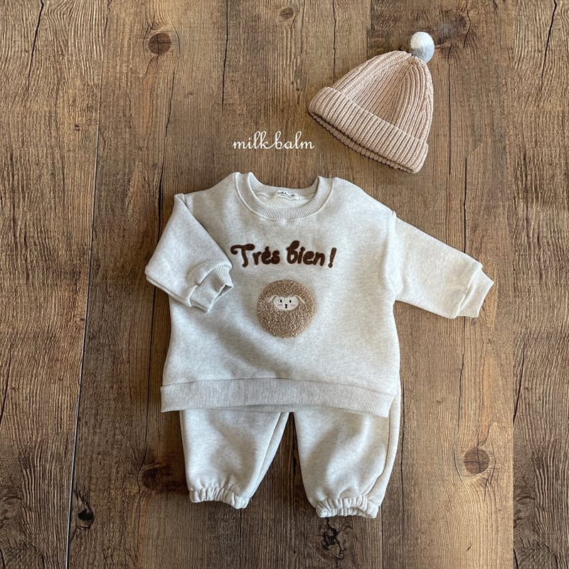 MILK BALM - Korean Children Fashion - #Kfashion4kids - Lamp Embroidery Top Bottom Set - 2