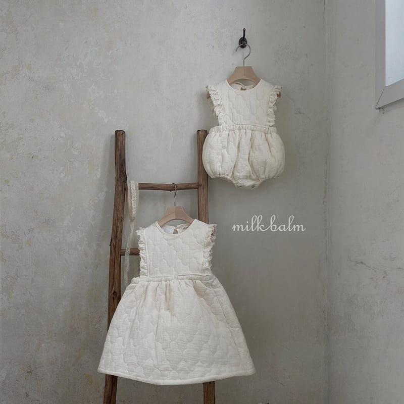 MILK BALM - Korean Children Fashion - #Kfashion4kids - Milk Quilitng Bodysuit - 2