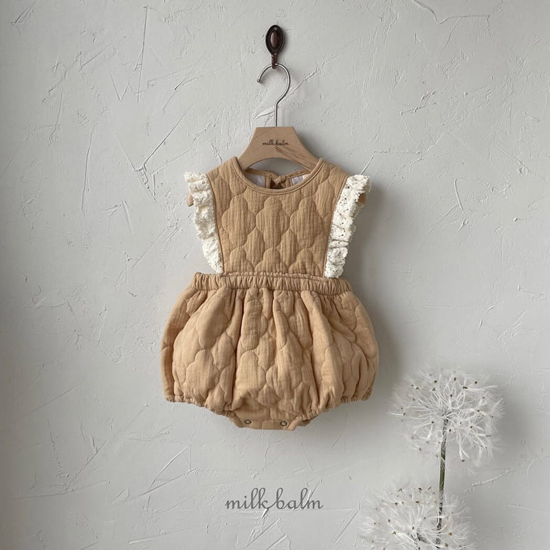 MILK BALM - Korean Children Fashion - #Kfashion4kids - Milk Quilitng Bodysuit - 3
