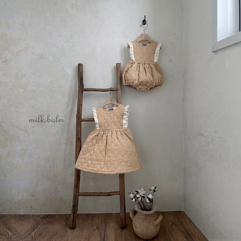 MILK BALM - Korean Children Fashion - #Kfashion4kids - Milk Quilitng Bodysuit - 4